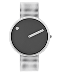 40 mm / Thunder Grey urtavla / Meshband i matt stål