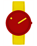 40mm / Sunny Red dial / Electric yellow recycled strap