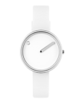 White dial / White silicone strap