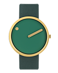 40 mm / Dusty Green urtavla / Gräsgrönt läderarmband