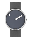 40 mm / Midnight Blue urtavla / Thunder Grey läderarmband