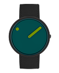 40 mm / Ocean Green urskive / Manta Ray Black resirkulert stropp