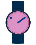 40 mm / Pink Reef urskive / Marineblå resirkulert rem