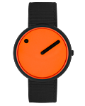 40 mm / Signal Orange urskive / Manta Ray svart resirkulert rem