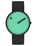 40 mm /Pacific Green urskive / Manta Ray svart resirkulert rem