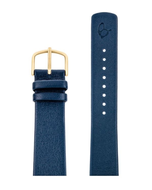 NAVY BLUE LEATHER STRAP 20 MM