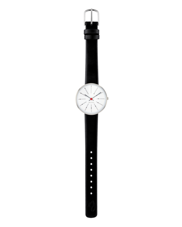 Bankers 30 mm White Dial brushed steel Bezel - Arne Jacobsen Bankers 30 mm White Dial brushed steel Bezel - Arne Jacobsen