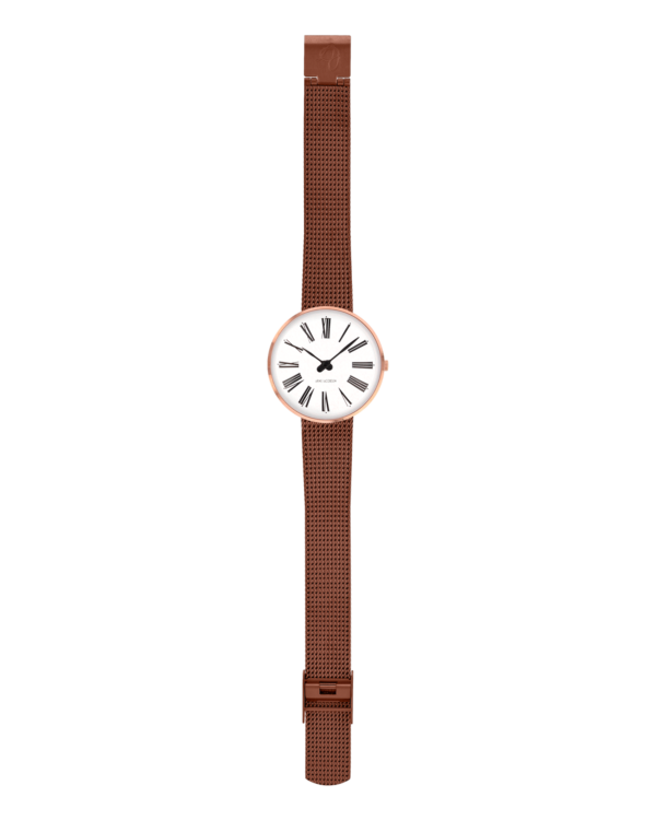Roman 30 mm ホワイトダイアル ポリッシュ仕上げローズゴールド