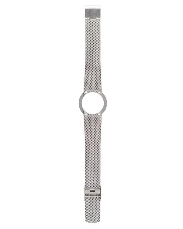 マット・スチール・メッシュ・バンド 20mm/本体46mm用（裏蓋ねじ留めタイプ）