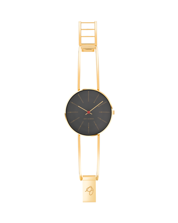 Bankers 34 mm Grey Dial Polished Gold Bezel - Arne Jacobsen Bankers 34 mm Grey Dial Polished Gold Bezel - Arne Jacobsen