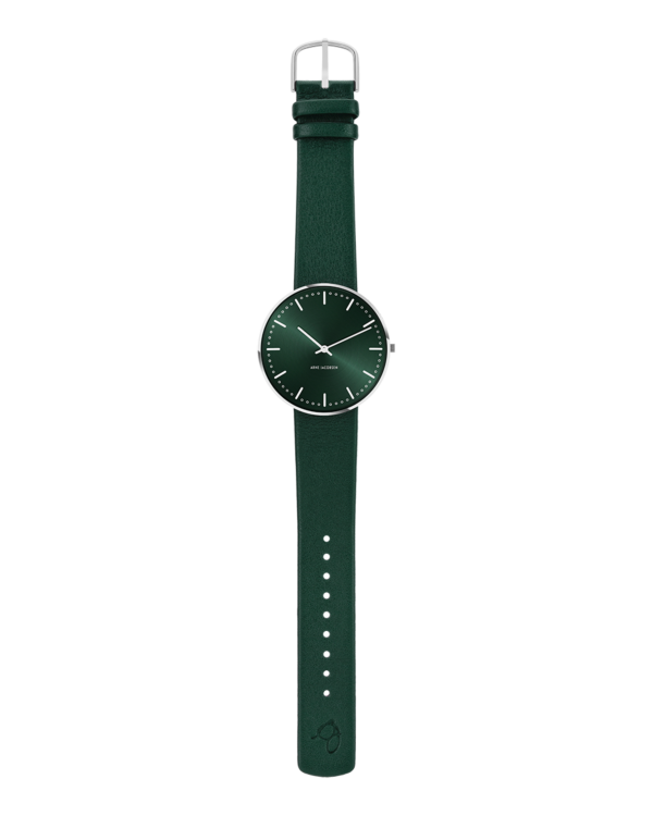 City Hall 40 mm Green Dial Polished Steel Bezel - Arne City Hall 40 mm Green Dial Polished Steel Bezel - Arne